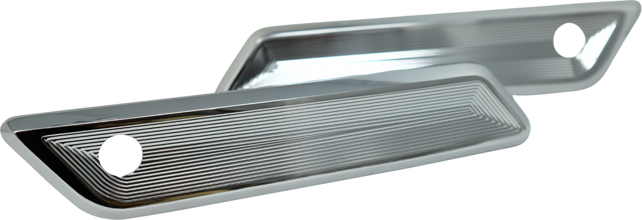Kodlin Vektor Chrome Saddlebag Latch Covers for 2023-26 Harley Road Street Glide