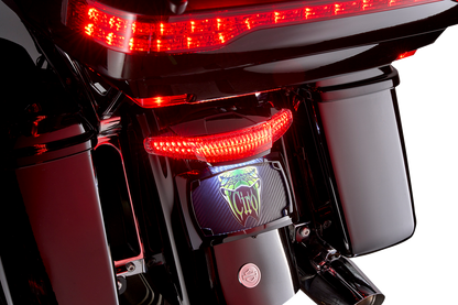 Ciro Latitude Black Tail Light & License Plate Mount for 2014-24 Harley Touring