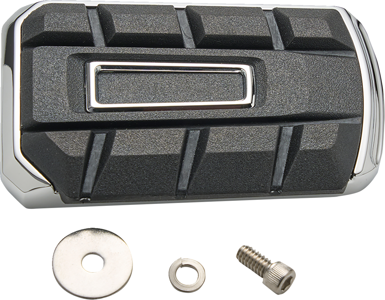 Ciro Chicane Chrome Rear Foot Brake Lever Pad for 1999-25 Harley Touring Softail