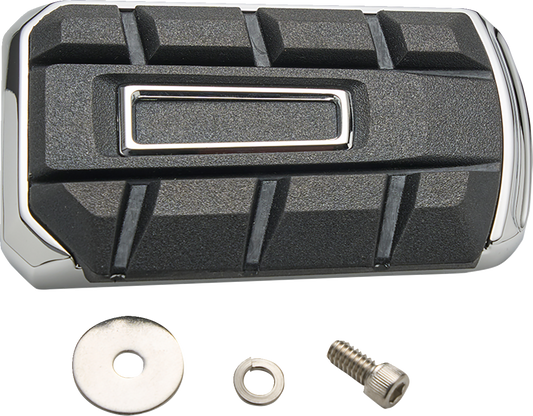 Ciro Chicane Chrome Rear Foot Brake Lever Pad for 1999-25 Harley Touring Softail