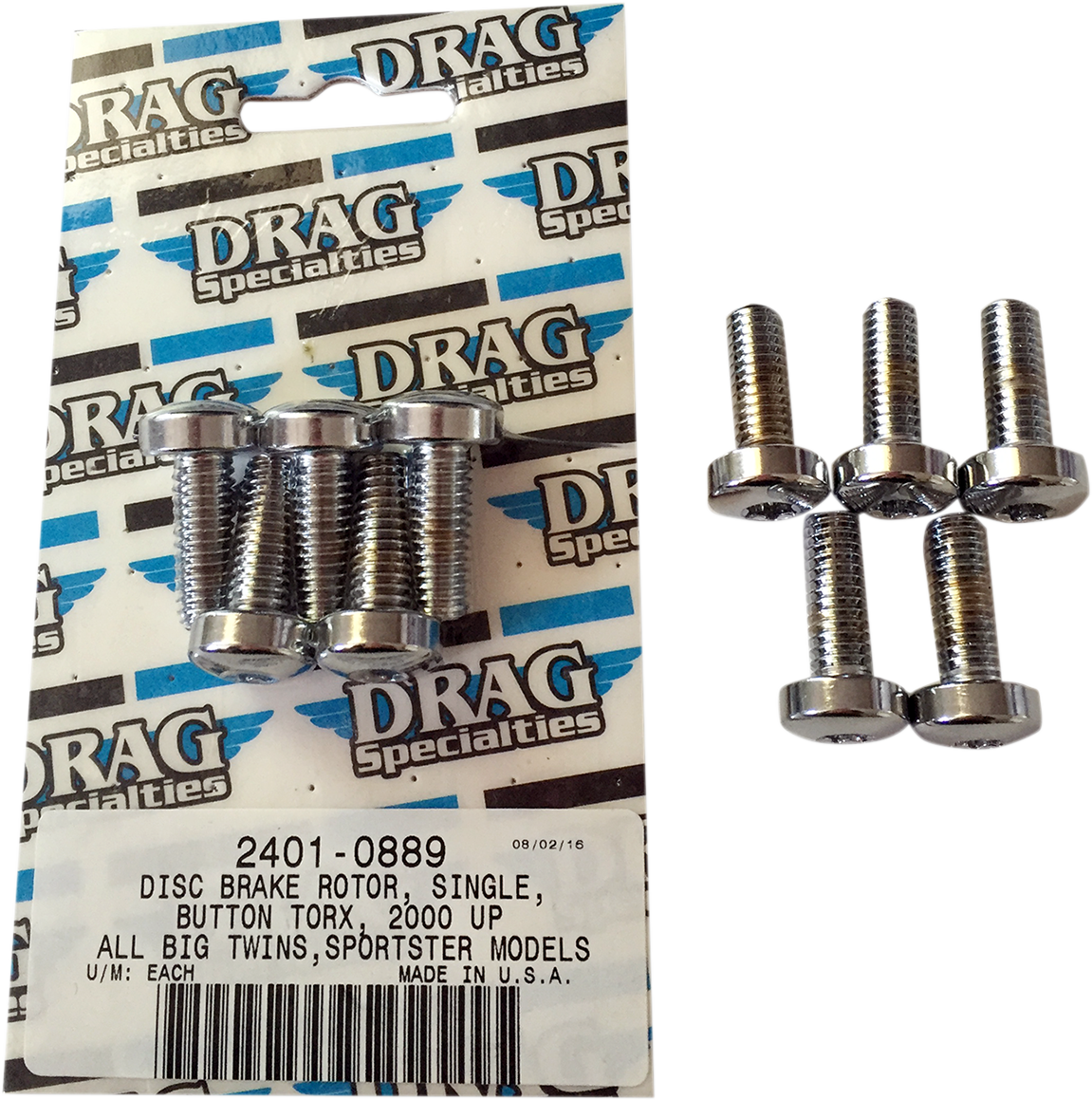 Drag Specialties Torx Front Rotor Bolts for 1986-2021 Harley Touring Softail