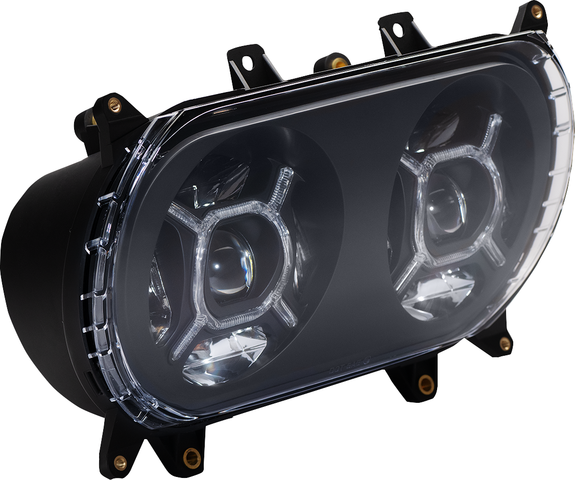 Custom Dynamics ProGLOW Double-X LED Headlight for 2015-2024 Harley Road Glide