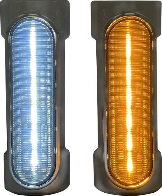 Custom Dynamics Chrome Engine Guard LED Lights 2014-2024 Harley Touring Models