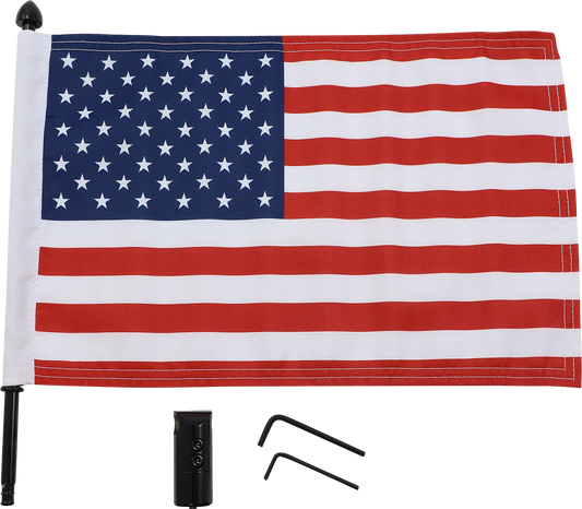 Pro Pad 10x15 American Flag Motorcycle 1/2" Horizontal Mount Harley Davidson