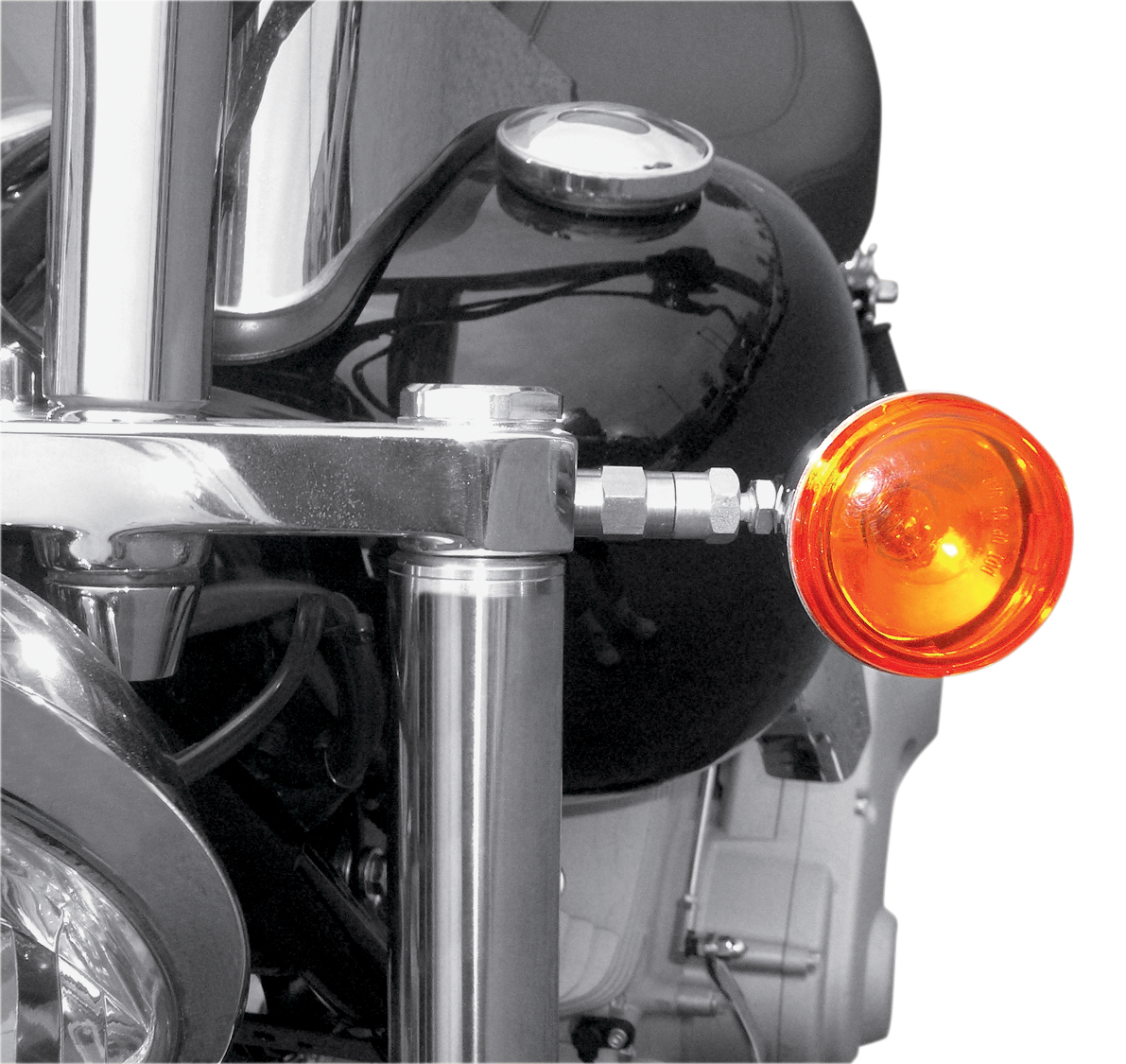 Drag Specialties Front Turn Signal Relocation Kit 2006-2007 Harley Dyna FXDB FXD