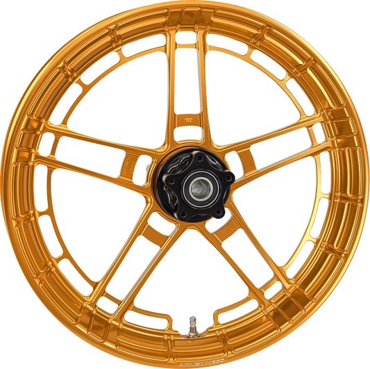 Arlen Ness Flatline Gold 21" x 3.5" Front Motorcycle Wheel for Harley Davidson