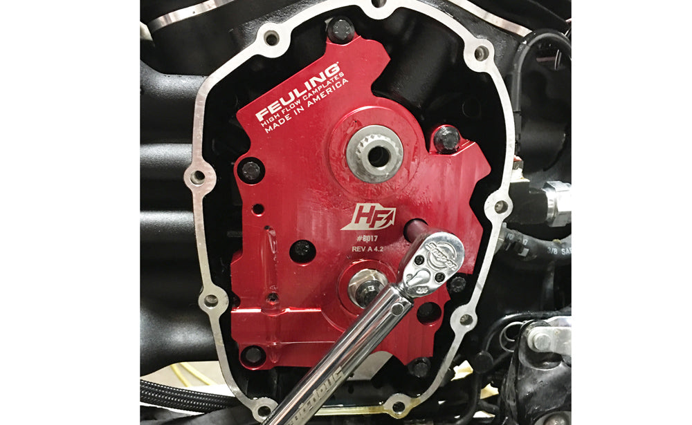 Feuling High Flow Red Cam Plate for 2017-2024 Harley M8 Softail Touring 8017