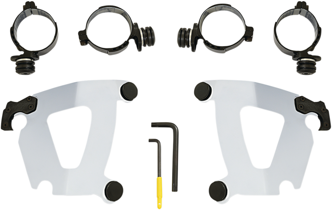 Memphis Shades Polished Road Warrior Fairing Mount Kit 18-19 Harley Softail FXFB