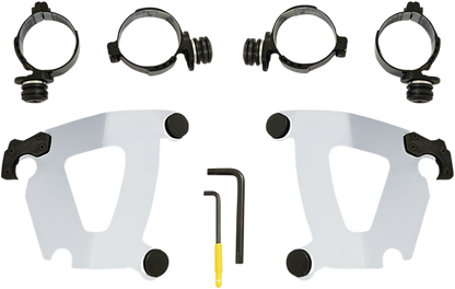 Memphis Shades Polished Road Warrior Fairing Mount Kit 18-19 Harley Softail FXFB