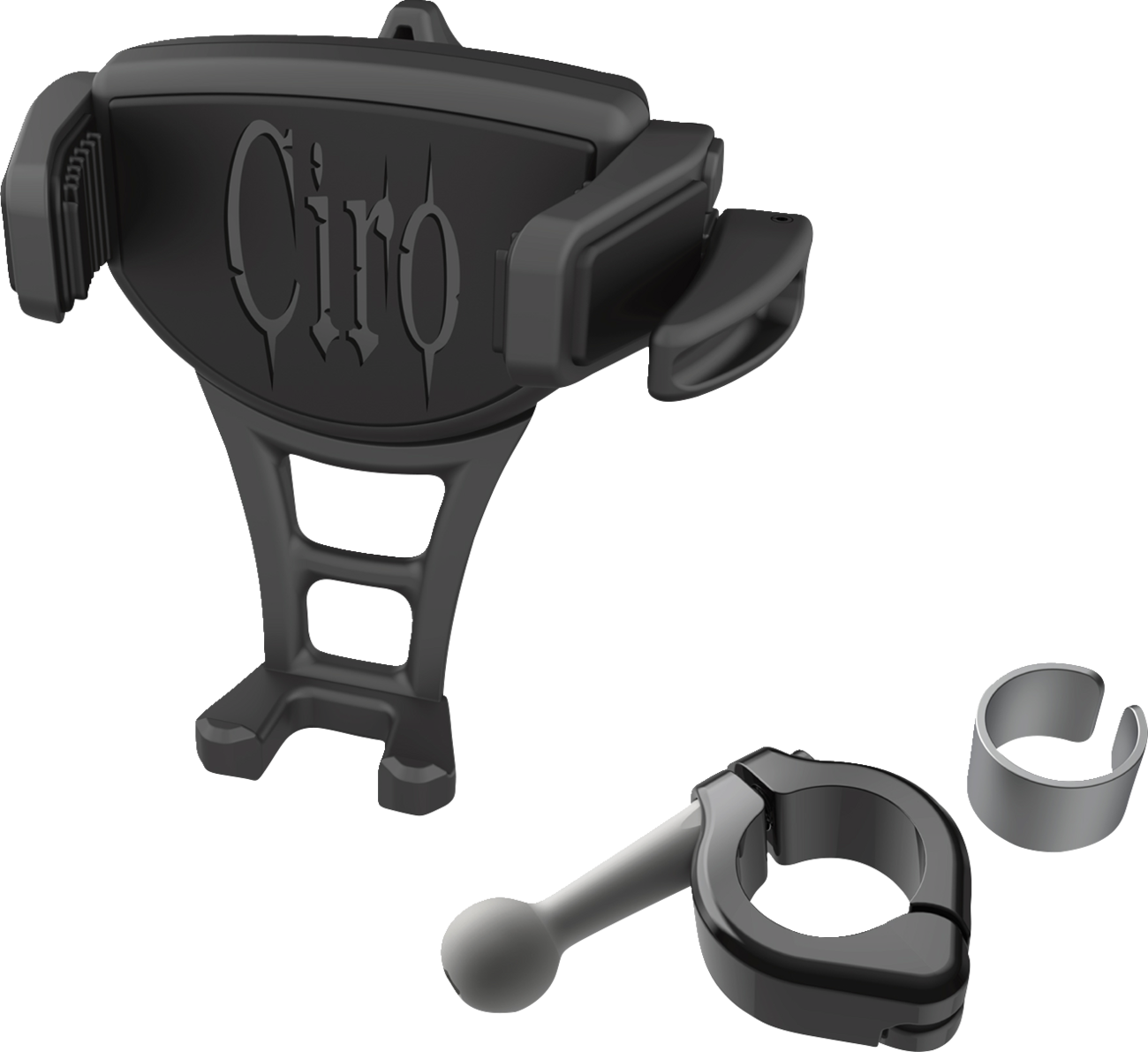 Ciro Constrictor Black Universal 7/8 & 1" Handlebar Adjustable Phone Mount Kit