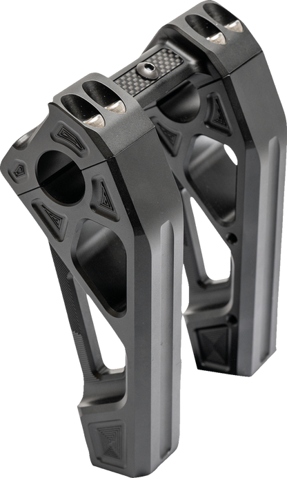 Kodlin Fastback Black 6" Straight Motorcycle Handlebar Risers for Harley K55129