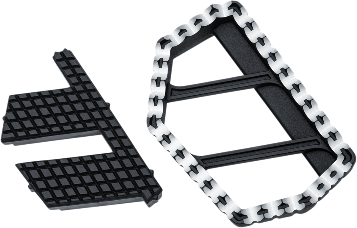 Kuryakyn 3285 Riot Black Universal Motorcycle Mini Floorboard Kit for Harley