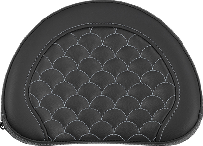 Saddlemen Contour Silver Dragon Scale Stitch Sissy Bar Backrest Pad for Harley