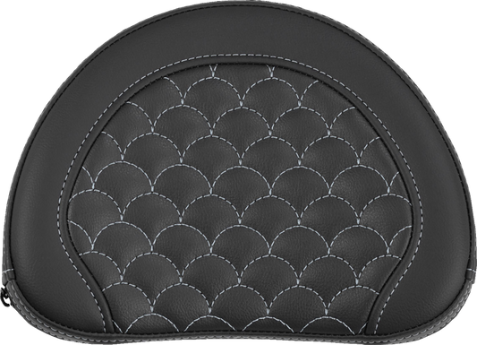 Saddlemen Contour Silver Dragon Scale Stitch Sissy Bar Backrest Pad for Harley