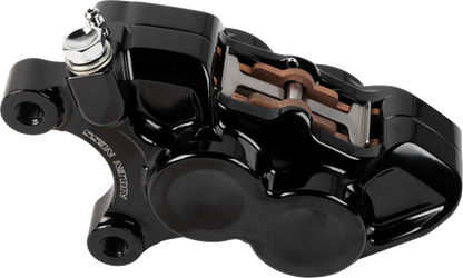 Arlen Ness Black 4-Piston Front Left Brake Caliper fits 2006-2025 Harley 11.8"