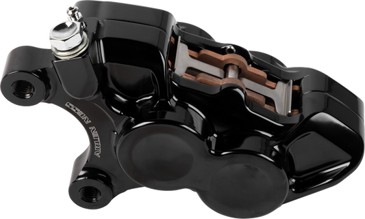 Arlen Ness Black 4-Piston Front Left Brake Caliper fits 2006-2025 Harley 11.8"