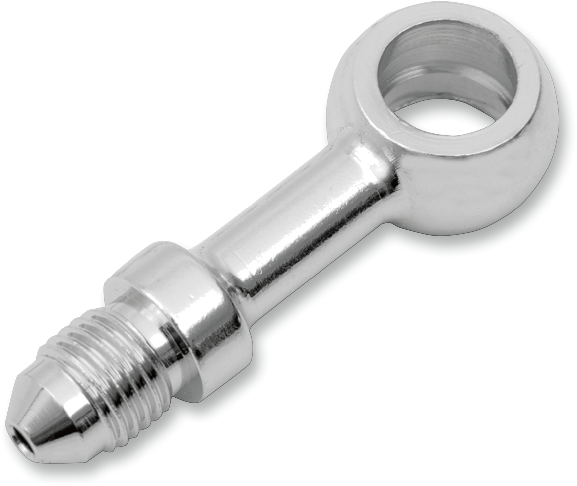 Drag Specialties Chrome 10mm Straight Brake Line Banjo Fitting -3 AN Male