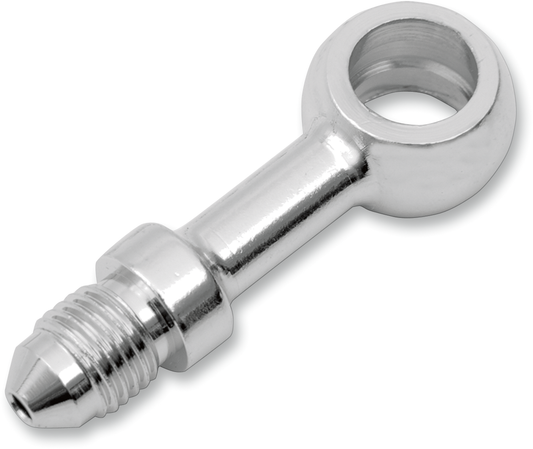 Drag Specialties Chrome 10mm Straight Brake Line Banjo Fitting -3 AN Male