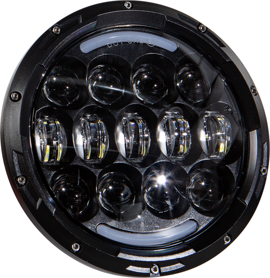 Harddrive 7" White Angel 105W Universal LED Motorcycle Headlight Harley Davidson
