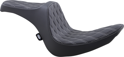 Drag Specialties Predator III Silver Diamond Seat 2006-17 Harley Softail Fat Boy