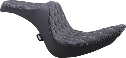 Drag Specialties Predator III Silver Diamond Seat 2006-17 Harley Softail Fat Boy
