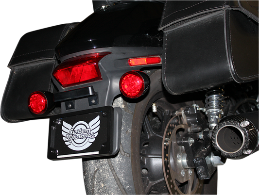 Custom Dynamics Black Probeam Red LED Universal Bullet Turn Signal Kit Harley