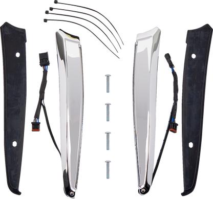 Ciro LED Horizon Turn Signal LED Windshield Trim 2015-2024 Harley Touring FLTRXS