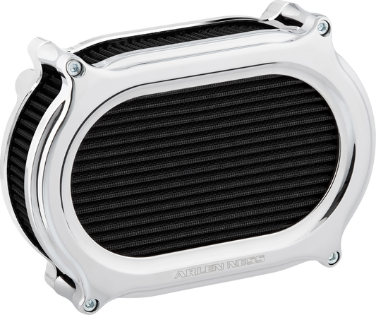Arlen Ness Oval Stage 2 Chrome Air Filter Kit for 2017-25 Harley Touring Softail