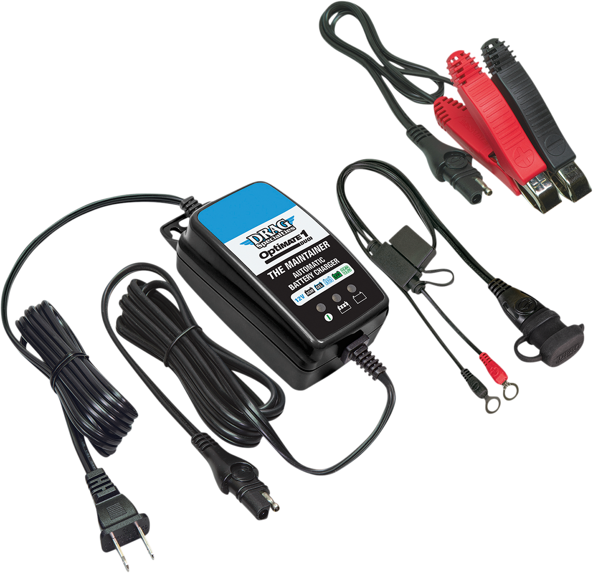 Drag Specialties OptiMate Duo 1 Motorcycle Battery Charger Maintainer for Harley