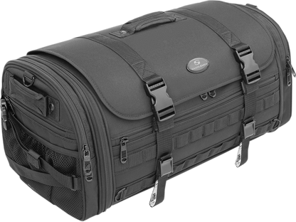 Saddlemen Black Textile Mesh TR3300DE Tactical Motorcycle Rack Bag for Harley