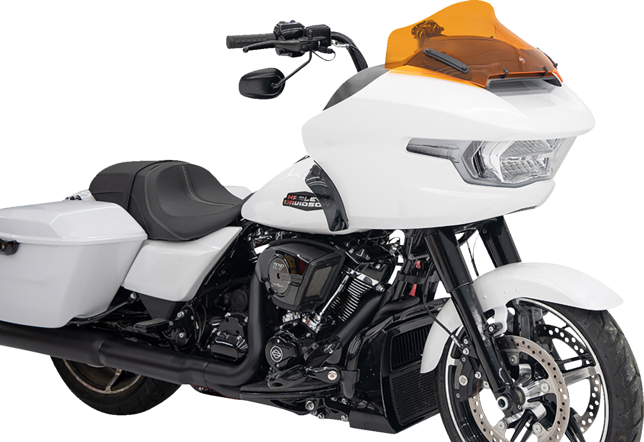 Klock Werks Kolor Flare 10" Orange Windshield for 2023-25 Harley Road Glide FLTR