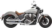 Bassani 3" Classic Chrome Slip On Mufflers for 2017-2024 Indian Scout Bobber