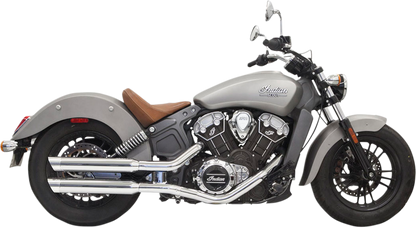 Bassani 3" Classic Chrome Slip On Mufflers for 2017-2024 Indian Scout Bobber