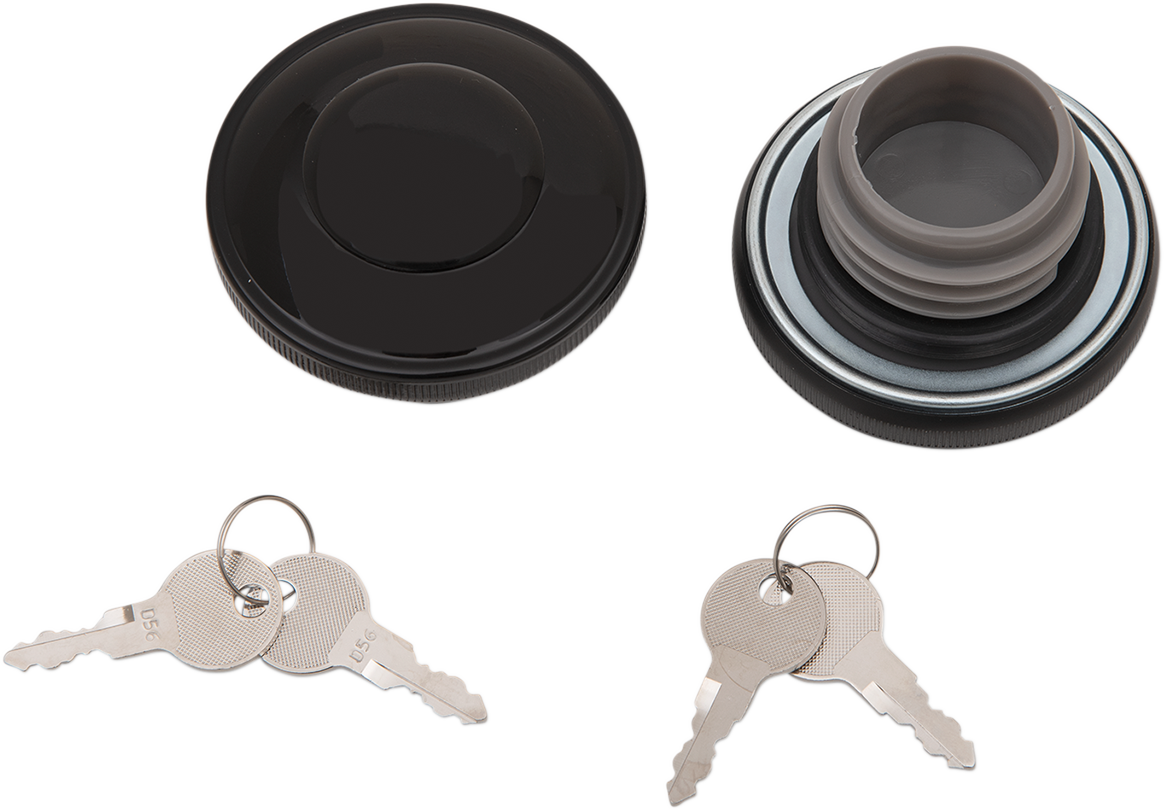 Drag Specialties Black Non Vented Gas Cap for L96-2024 Harley Big Twin Sportster
