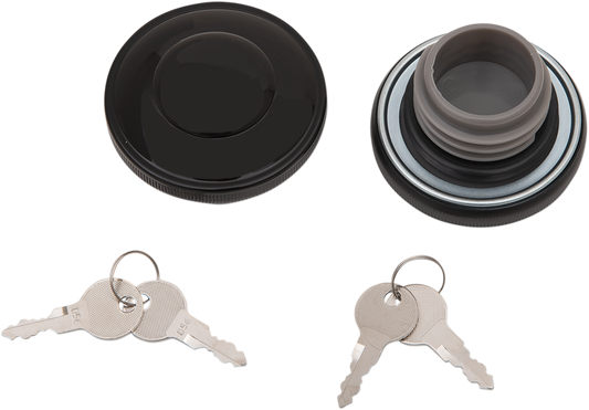 Drag Specialties Black Non Vented Gas Cap for L96-2024 Harley Big Twin Sportster
