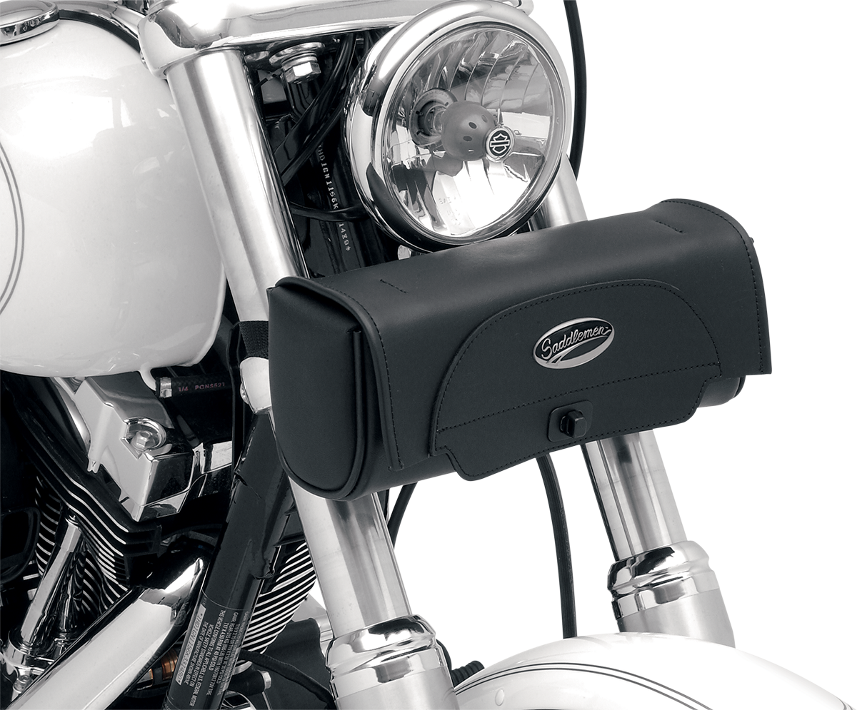 Saddlemen Cruis'n Black Synthetic Leather Front Fork Tool Bag Pouch For Harley