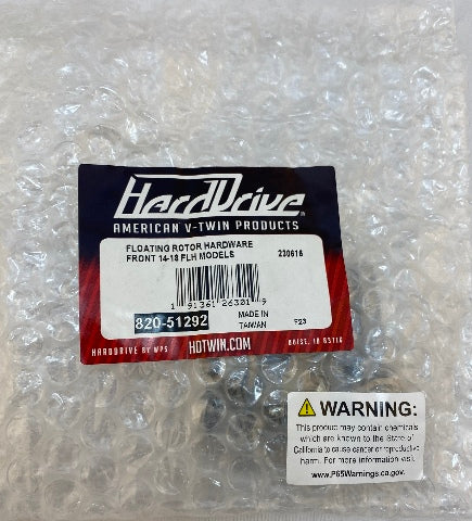 Harddrive Floating Front Brake Rotor Hardware 2014-2022 Harley Touring Models