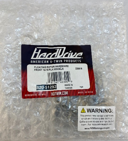 Harddrive Floating Front Brake Rotor Hardware 2014-2022 Harley Touring Models