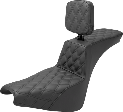 Saddlemen Step Up Lattice Gel Seat & Backrest for 2018-2026 Harley Softail FXBB