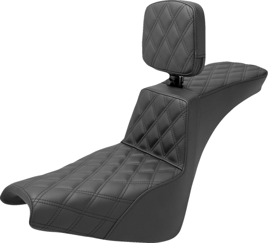Saddlemen Step Up Lattice Gel Seat & Backrest for 2018-2025 Harley Softail FXBB