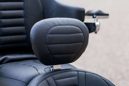 Mustang Deluxe Black Removable Drivers Backrest for 2008-2023 Harley Touring