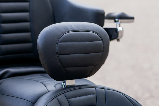 Mustang Deluxe Black Removable Drivers Backrest for 2008-2023 Harley Touring