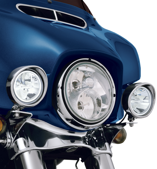 Show Chrome 3.5" LED Driving Spot Light Kit 1999-2020 Harley Touring FLHX FLHR