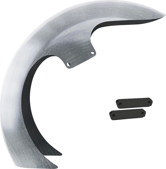 Paul Yaffe Silver DEI Steel Front Fender 2014-2024 Harley Touring with 26" Wheel