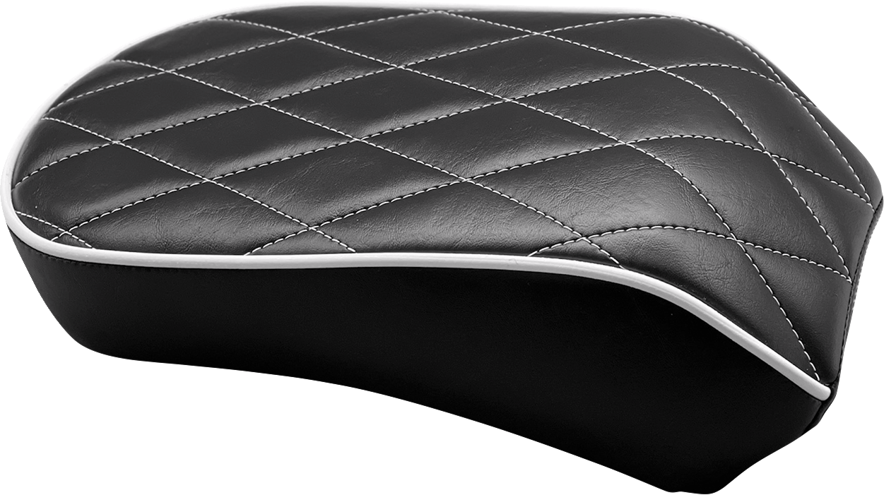 Le Pera Bare Bones White Diamond Pillion Seat for 18-24 Harley Softail FLHC FLDE