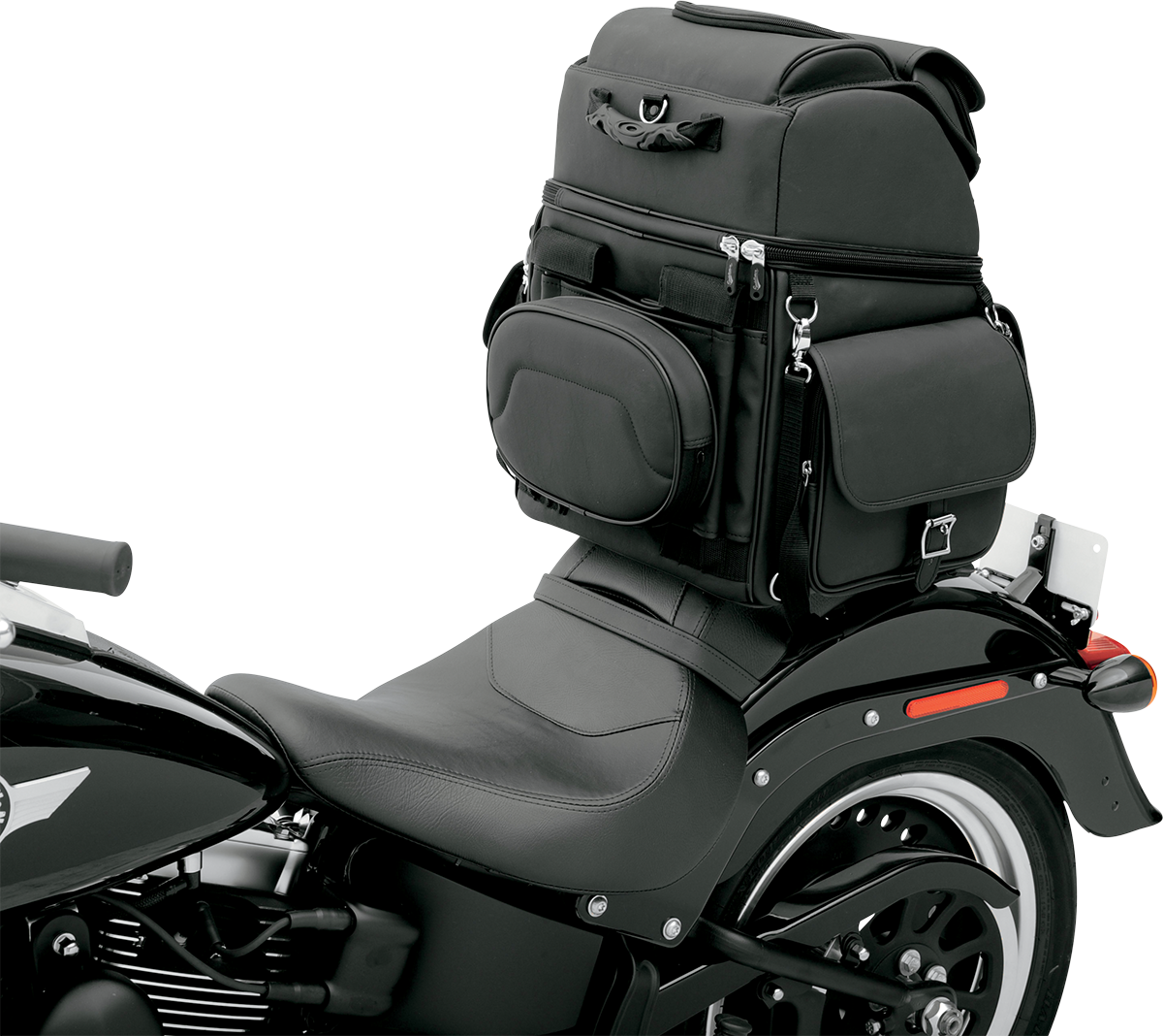 Saddlemen BR3400EX Motorcycle Back Seat Sissy Bar Bag Luggage for Harley Indian