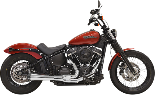 Bassani Chrome 2-1 Road Rage 4" Exhaust System 2018-21 Harley Softail FXBR FLFB
