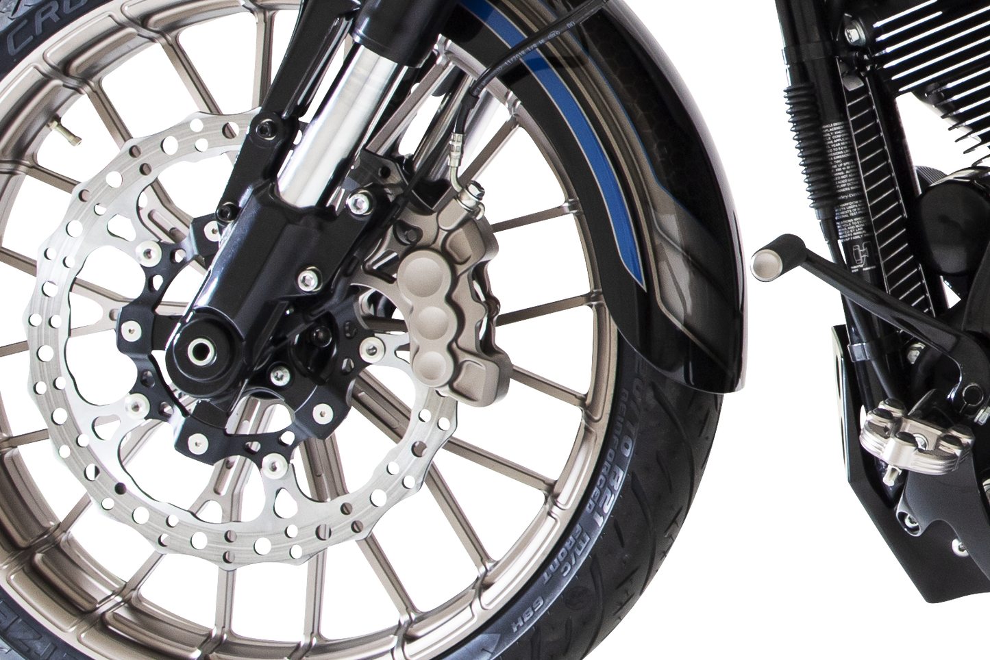 Arlen Ness Titanium 6-Piston Front Left Brake Caliper fits 2006-2025 Harley 14"