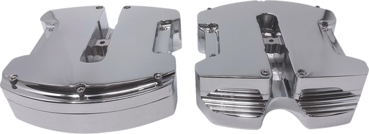 Covingtons Smooth Chrome Valve Cover Set 2017-2023 Harley Touring Softail M8
