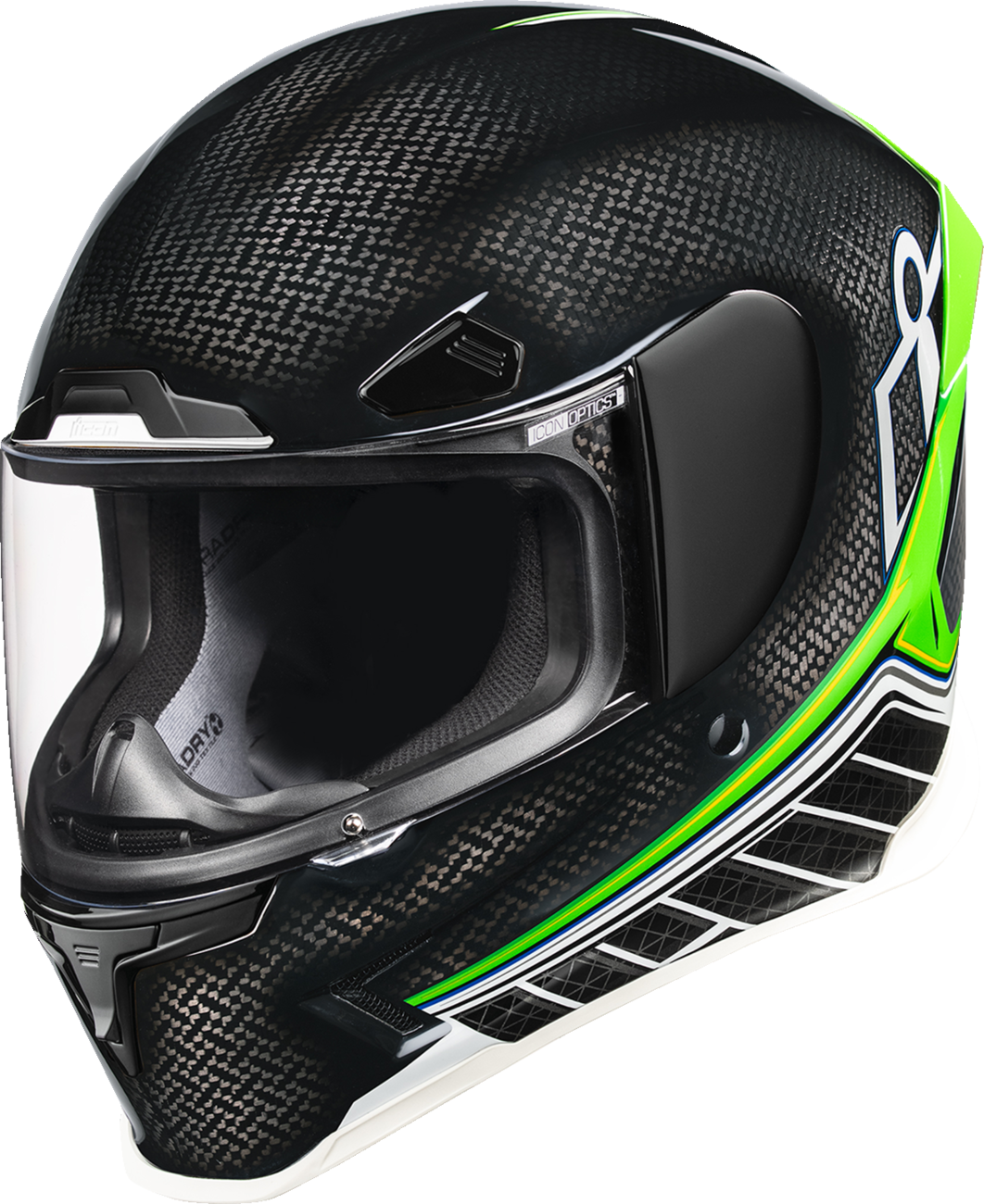 Icon Airframe Pro Green Carbon Hyperstrike Full Face Adult Motorcycle Helmet